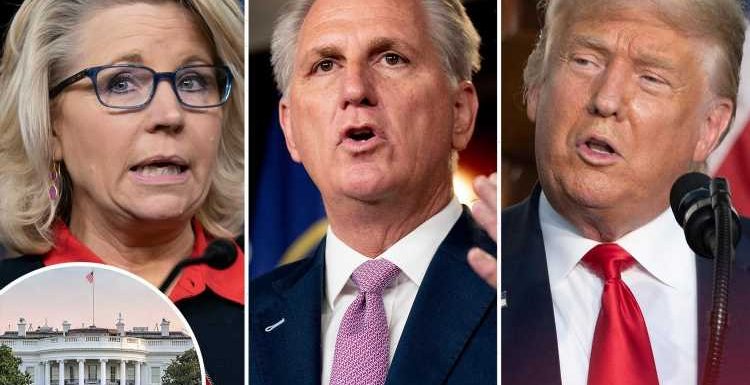 100 Republicans 'threaten to form NEW party if GOP doesn't reject Trump' as vote to oust Liz Cheney looms