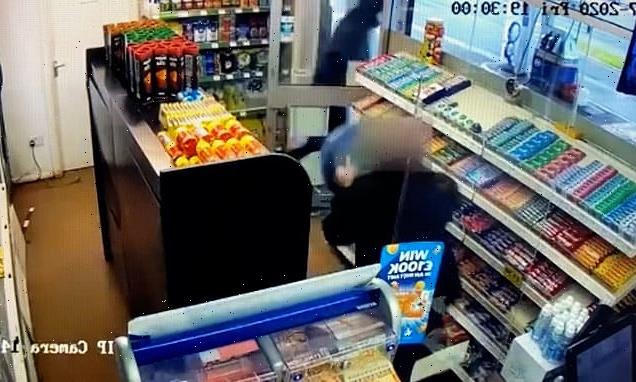 Armed robber chased out of shop by 'heroic' worker armed with a STOOL