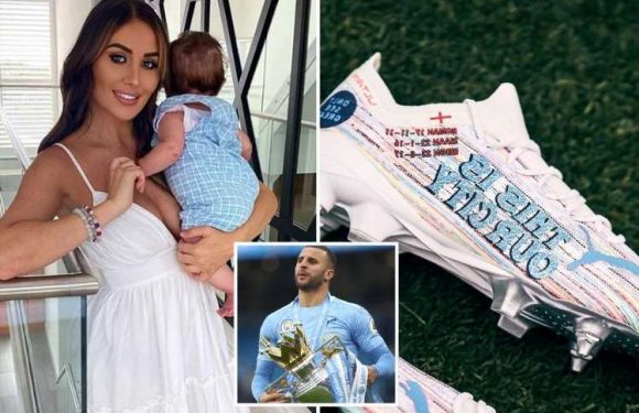 Footballer Kyle Walker slammed as he snubs lovechild with Lauryn Goodman from new football boots with children's names
