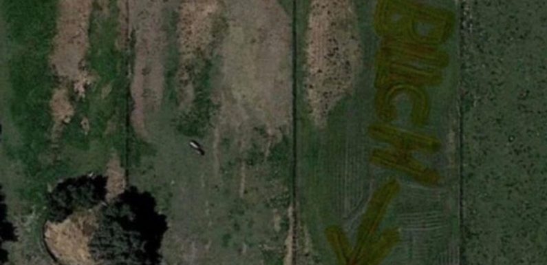 Google Maps user spots rude ‘b***h’ message etched into grass pointing to house