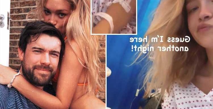 Jack Whitehall's girlfriend Roxy Horner rushed to A&E one day before the Brits as she posts pics from hospital bed