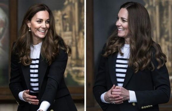 Kate Middleton switches Barbour for £549 blazer for visit to St Andrews – ‘so trendy’