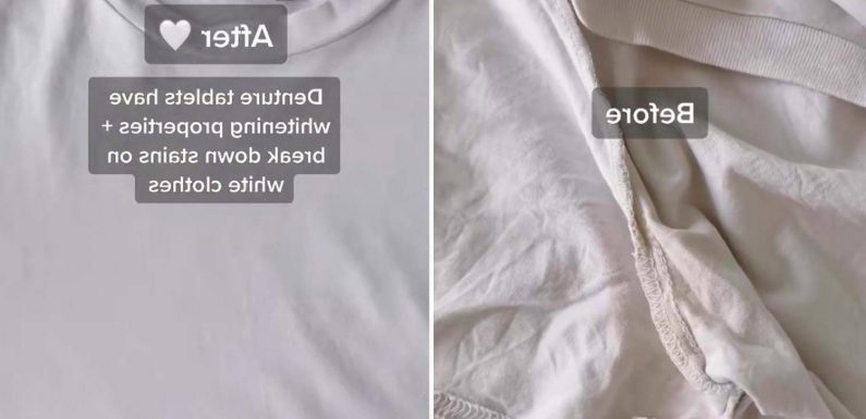 Savvy mum shows how to remove sweat stains from white clothes with one household ingredient