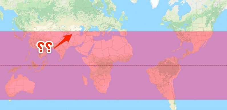 The Chinese rocket speeding back to Earth is so unpredictable it could land almost anywhere. One guess is around Turkmenistan late on May 8.