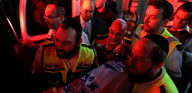 Two dead and 150 hurt as synagogue grandstand collapses in occupied West Bank at start of Jewish festival Shavuot