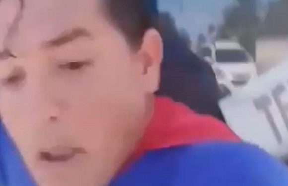 Comedian dressed as Superman hit by bus while pretending to stop it for stunt