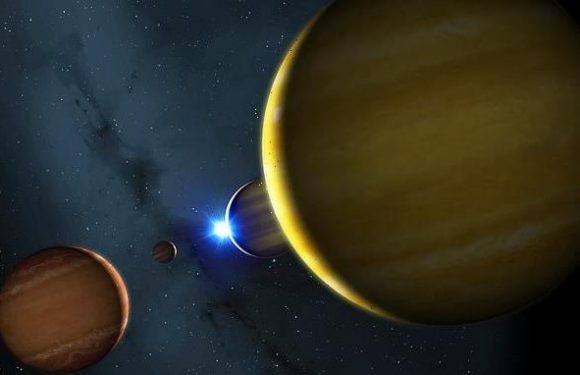 Death of star 135 light years away will send four planets 'pinballing'
