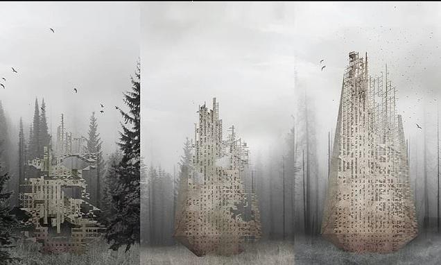 Dissolving 'skyscraper' revives fire-ravaged forests with soil, seeds