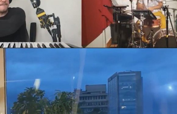 Eerie moment ‘UFO’ appears behind band during music video before darting away