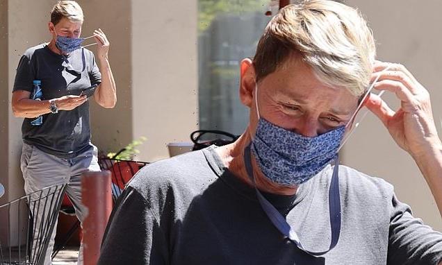 Ellen DeGeneres appears emotional as she leaves store in Montecito