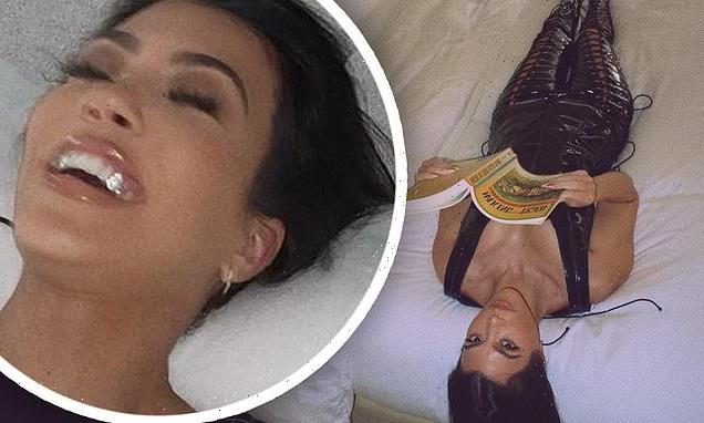 Kourtney Kardashian channels her inner vampire by rocking fangs on IG