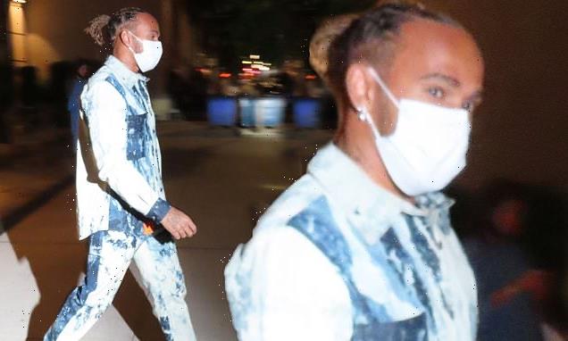 Lewis Hamilton demonstrates his passion for fashion while out in Soho