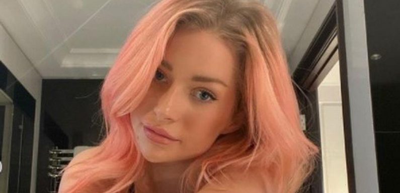 Lottie Moss unrecognisable as she rocks black wig and goes topless in G-string