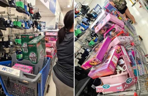 Mum splashes £800 on Christmas gifts for her 3-year-old daughter filling THREE trollies & gets savaged for spoiling her