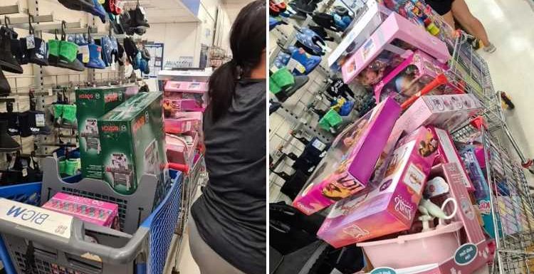 Mum splashes £800 on Christmas gifts for her 3-year-old daughter filling THREE trollies & gets savaged for spoiling her