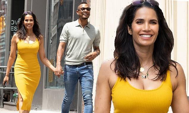 Padma Lakshmi holds hands with boyfriend Terrance Hayes in New York