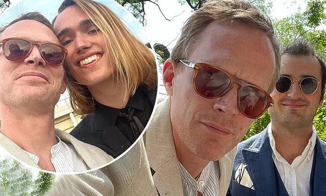 Paul Bettany puts on a dapper display in rare photos with his sons