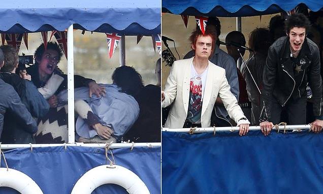 Sex Pistols' punch-up on a Thames cruiser is recreated for a TV drama