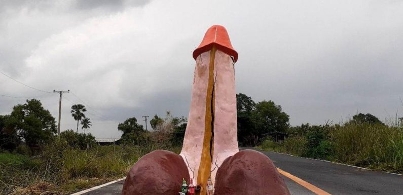 Villagers erect massive penis statue to successfully end devastating drought