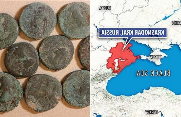1,400 year-old copper coins found at Phanagoria in Russia