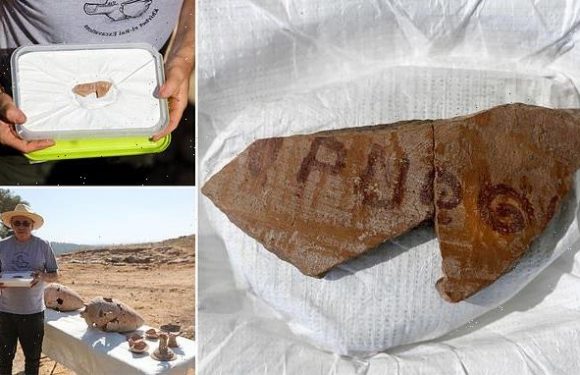 3,100-year-old inscription on pottery fragment bears a biblical name
