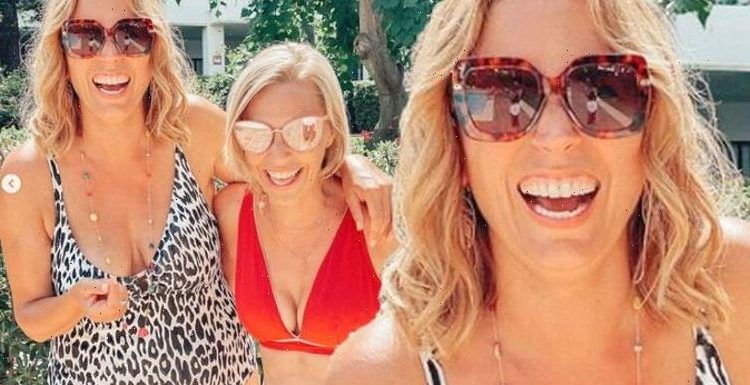 A Place In The Sun’s Jasmine Harman and Laura Hamilton don swimwear for Spanish reunion