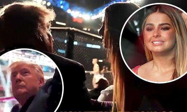 Addison Rae introduces herself to Donald Trump at the UFC 264 match