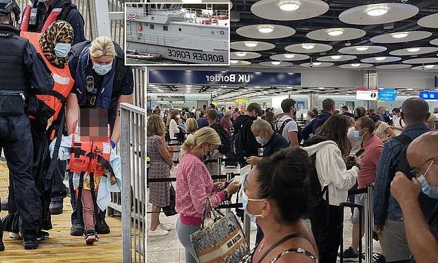 Airport border staff 'redeployed to the Channel' for migrant crisis