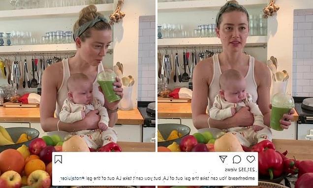 Amber Heard shares a photo with her baby girl Oonagh