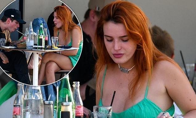 Bella Thorne wows in plunging dress on  date with Benjamin Mascolo