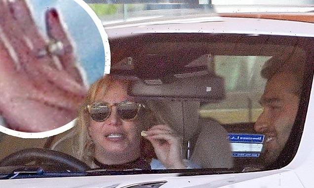 Britney Spears is spotted with an engagement ring on her finger