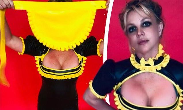 Britney Spears puts on a busty display in her 'hottest' maid uniform