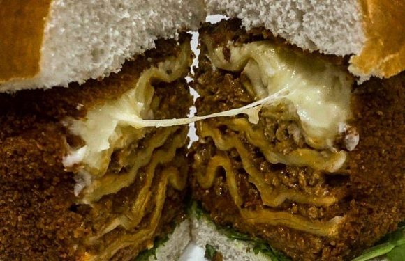 Cafe selling monster deep-fried lasagne burger with belly-busting 1,500 calories