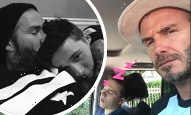 David Beckham hilariously shares snap of sleeping son Brooklyn