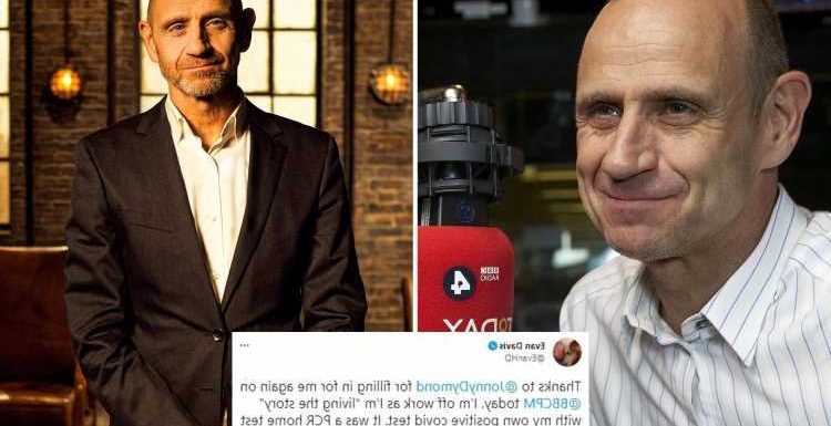 Dragon's Den host Evan Davis tests positive for coronavirus despite being double jabbed