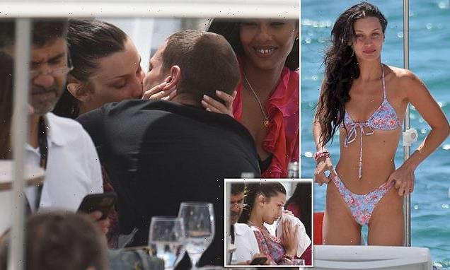 EXC: Bella Hadid sports a bikini before PDA-packed lunch in Cannes