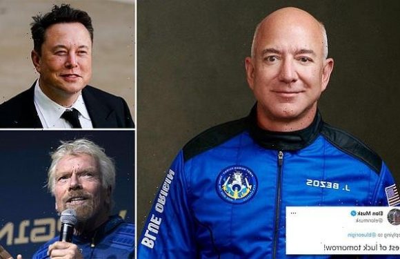 Elon Musk wishes Jeff Bezos 'best of luck' as he heads to space