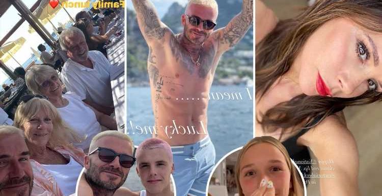 Inside David Beckham's family holiday in Capri with idyllic scenery and delicious dinners