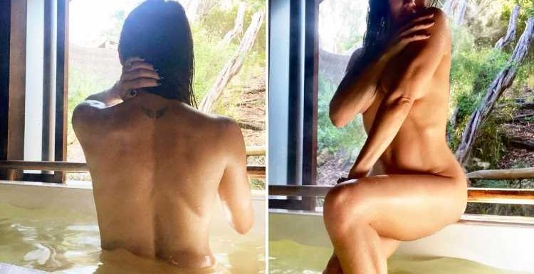 Jenna Dewan goes completely nude in the bathtub as she cheekily celebrates 'hump day'