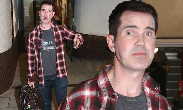Jimmy Carr ditches trademark suit for trendy designer gear