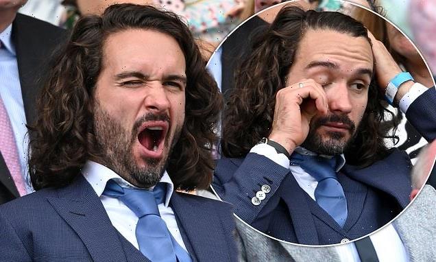 Joe Wicks yawns while watching the tennis from the Royal Box