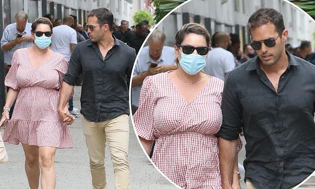 Kelly Brook heads to Wembley to watch England's Euros defeat