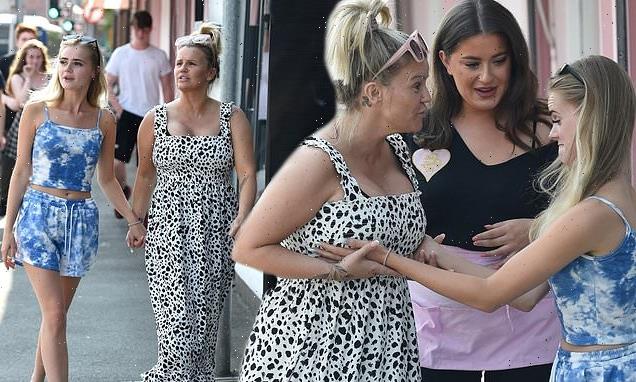 Kerry Katona's daughter Lilly-Sue, 18, grabs her mother's boobs