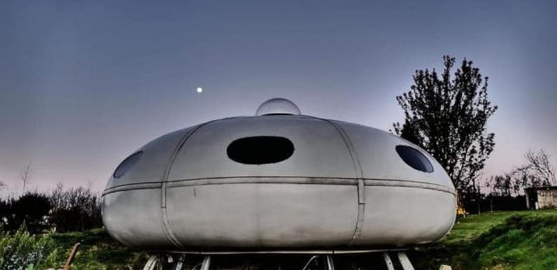 Spend the night in UFO in its own crater playing Space Invaders and stargazing