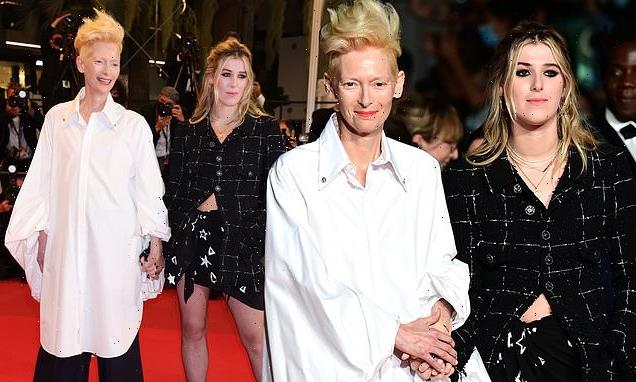 Tilda Swinton shows off her quirky style with daughter Honor at Cannes