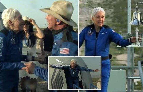 Wally Funk celebrates first trip to space following Blue Origin flight