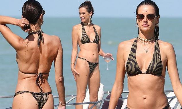 Alessandra Ambrosio shows off her supermodel curves