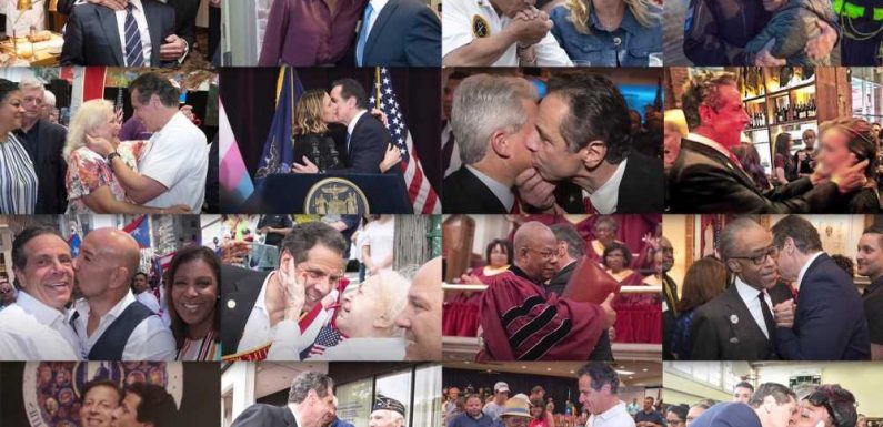 Andrew Cuomo rebuts ‘sex-harass’ report — with shots of him kissing, hugging supporters