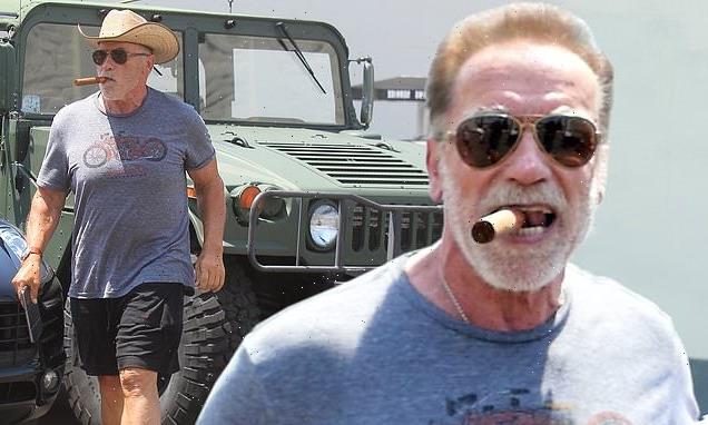 Arnold Schwarzenegger lives the high life  while leaving a hair salon