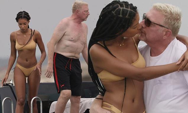 Boris Becker can't keep his hands off bikini-clad love Lilian in Ibiza